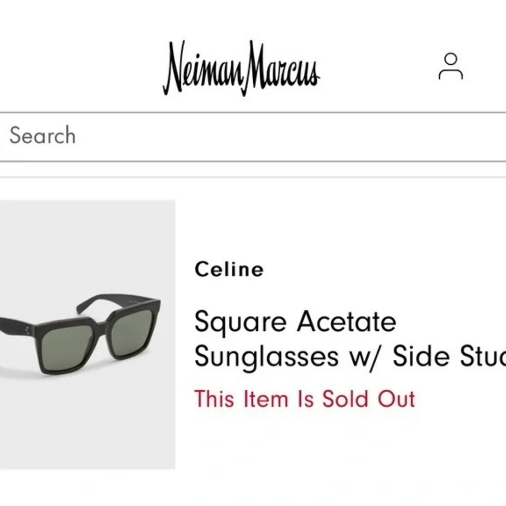 Celine Black Square Oversized Sunglasses - Picture 12 of 12